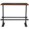 vidaXL Bar Table Solid Reclaimed Wood Dark Brown 150x70x107 cm