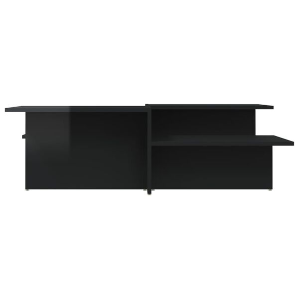 vidaXL Coffee Tables 2 pcs High Gloss Black Engineered Wood