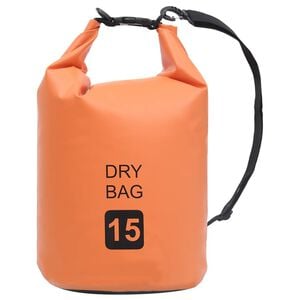 vidaXL Dry Bag Orange 15 L PVC