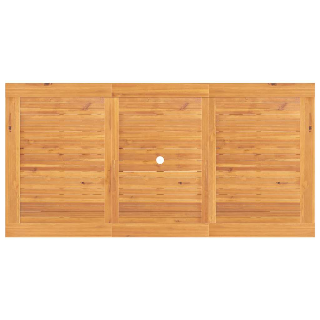 vidaXL Extending Garden Table 110-160x80x75cm Solid Wood Teak