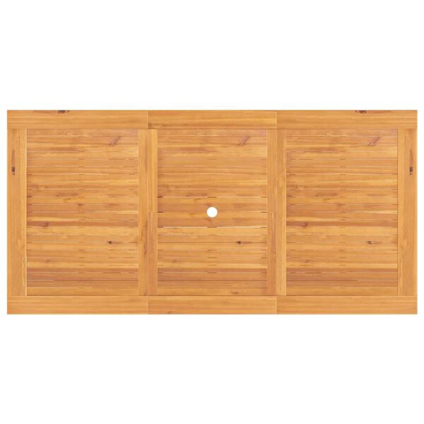 vidaXL Extending Garden Table 110-160x80x75cm Solid Wood Teak