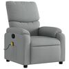 vidaXL Massage Recliner Chair Light Grey Fabric