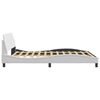 vidaXL Bed Frame "Dover" White 152x203 cm Queen Faux Leather
