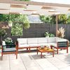 vidaXL 7 Piece Garden Lounge Set with Cushions Cream 63x63 cm