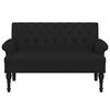 vidaXL Bench with Backrest Black 120x62x75.5 cm Fabric