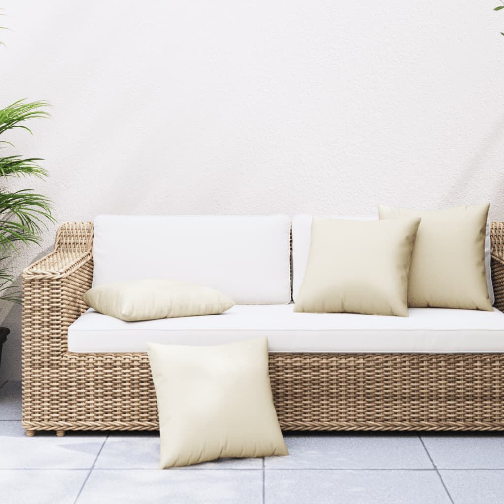 vidaXL Sofa Cushions 4 pcs Cream 60x60 cm Fabric