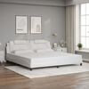 vidaXL Bed Frame "Viana" with LED without Mattress White 193x203 cm