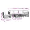 vidaXL 6 Piece Garden Lounge Set with Cushions White Steel