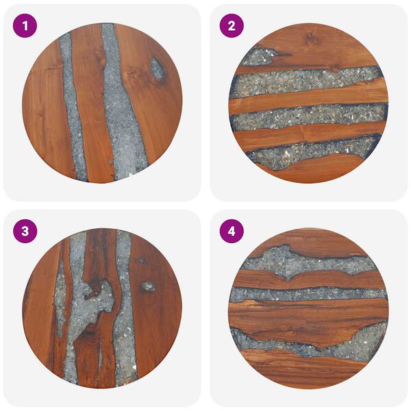 vidaXL Coffee Table Teak Resin 100x50 cm
