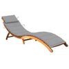 vidaXL Garden Sun Lounger with Cushion Solid Wood Acacia