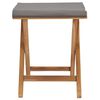 vidaXL Folding Chairs 2 pcs Solid Teak Wood and Fabric Dark Grey