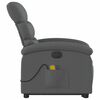 vidaXL Electric Stand up Massage Recliner Chair Dark Grey Fabric