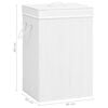 vidaXL Bamboo Laundry Basket White 72 L