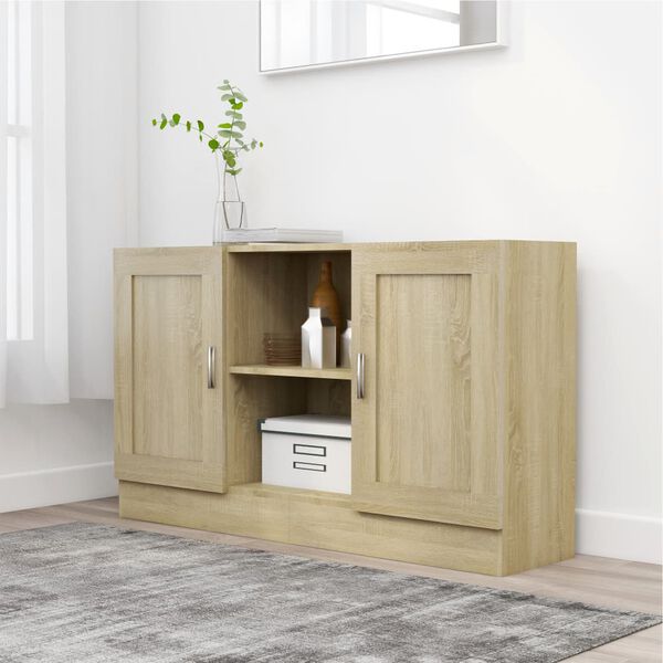 vidaXL Sideboard Sonoma Oak 120x30.5x70 cm Engineered Wood