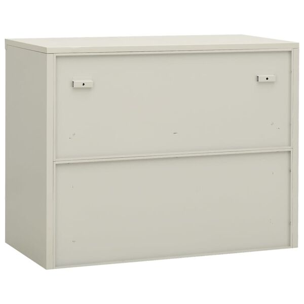 vidaXL Office Cabinet Light Grey 90x40x70 cm Steel