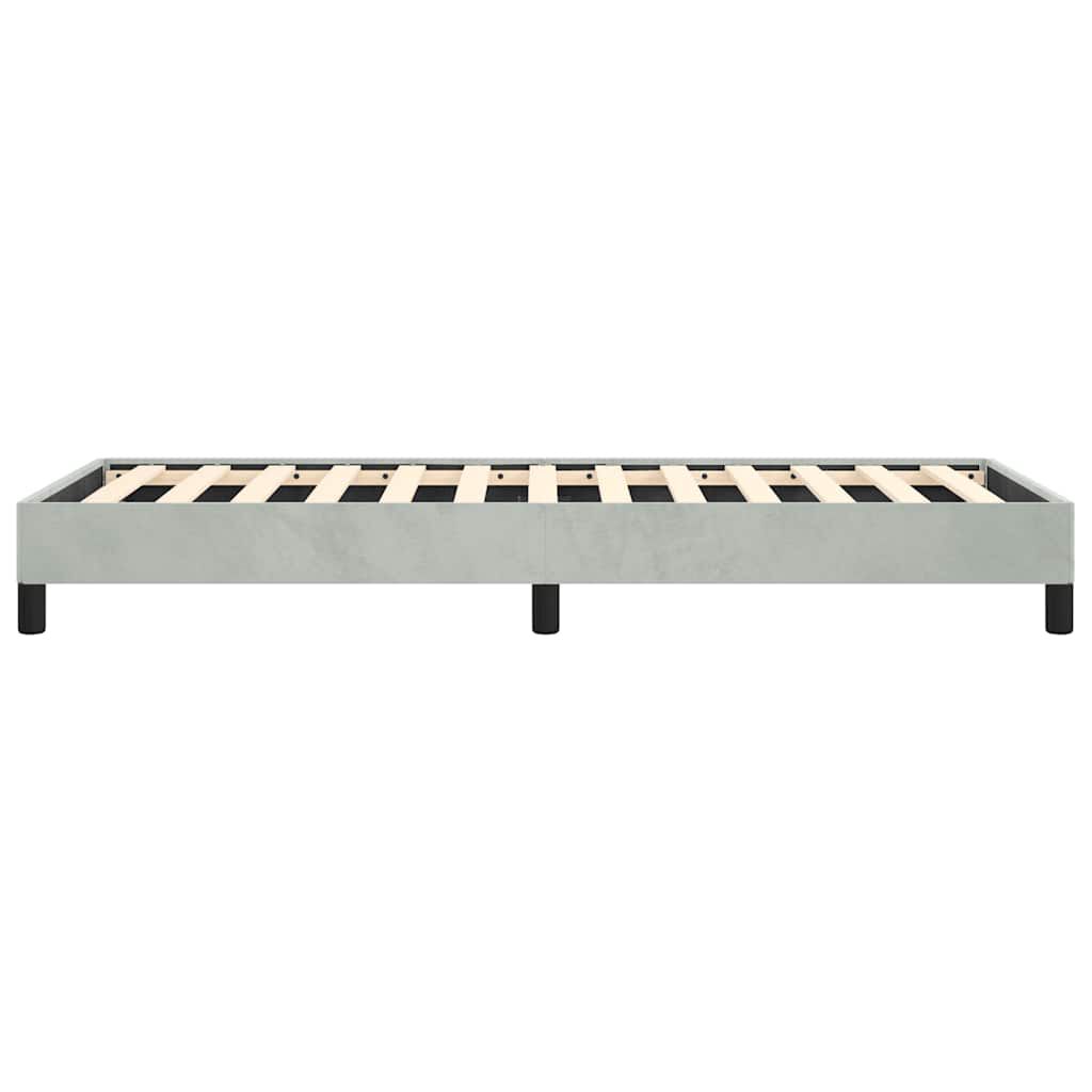 vidaXL Bed Frame without Mattress Light Grey 100x203 cm Twin XL Velvet