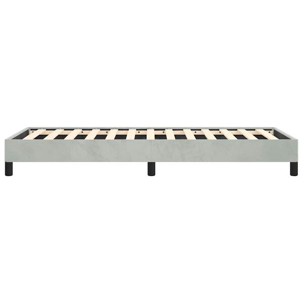 vidaXL Bed Frame without Mattress Light Grey 100x203 cm Twin XL Velvet