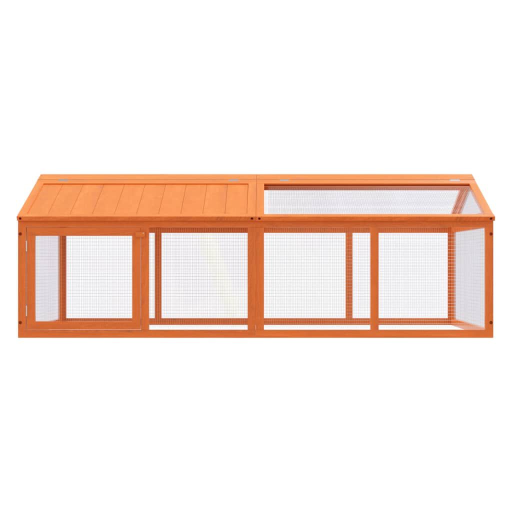 vidaXL Run Box Brown 200x112.5x74 cm Solid Wood Pine