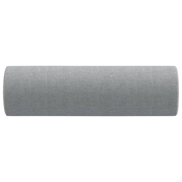 vidaXL Throw Pillows 2 pcs Light Grey Ø15x50 cm Fabric