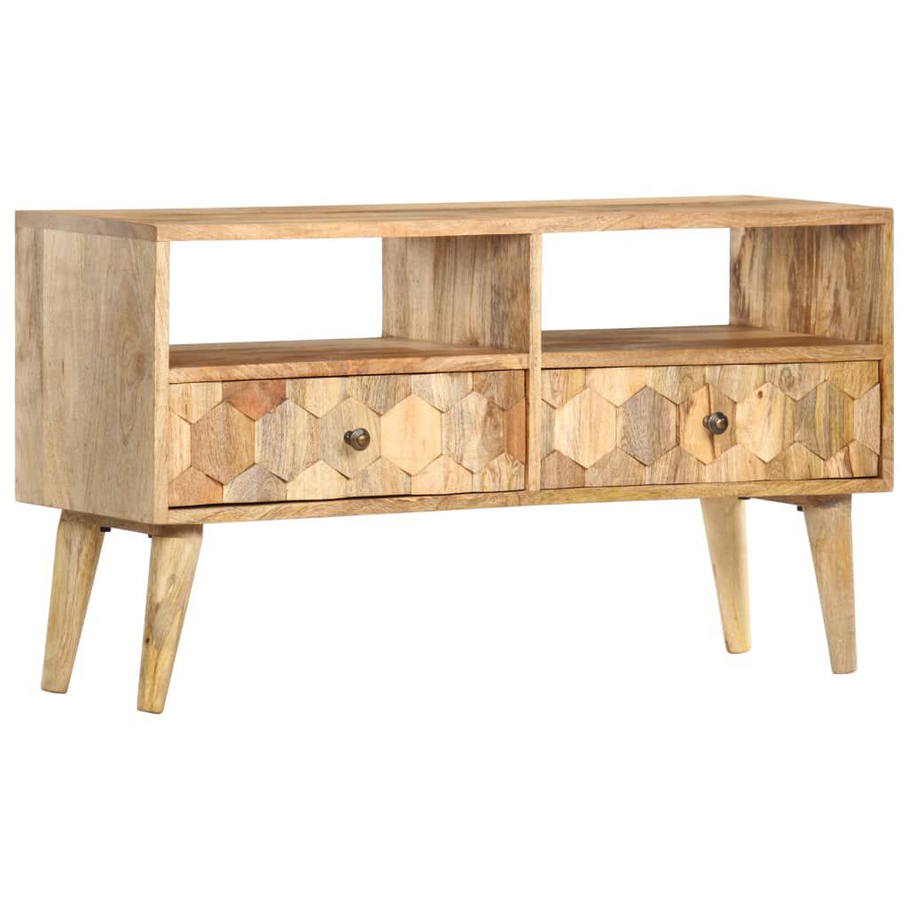 vidaXL TV Cabinet 90x30x50 cm Solid Mango Wood