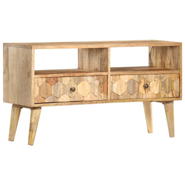 vidaXL TV Cabinet 90x30x50 cm Solid Mango Wood