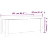 vidaXL Storage Box with Cushion Concrete Grey 105x40x45 cm