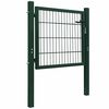 vidaXL Fence Gate Steel Green 105x150 cm