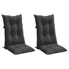 vidaXL Highback Chair Cushions 2 pcs Melange Anthracite 120x50x7 cm Fabric