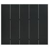 vidaXL 5-Panel Room Divider Black 200x180 cm Steel