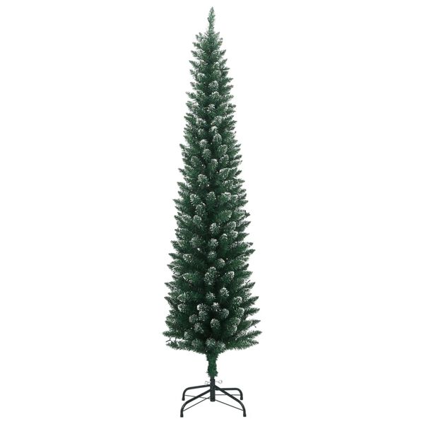 vidaXL Artificial Slim Christmas Tree 300 LEDs 210 cm