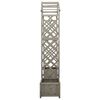 vidaXL Garden Pergola with Planter Grey Solid Firwood