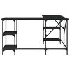 vidaXL Desk Black 139x139x75 cm Engineered Wood