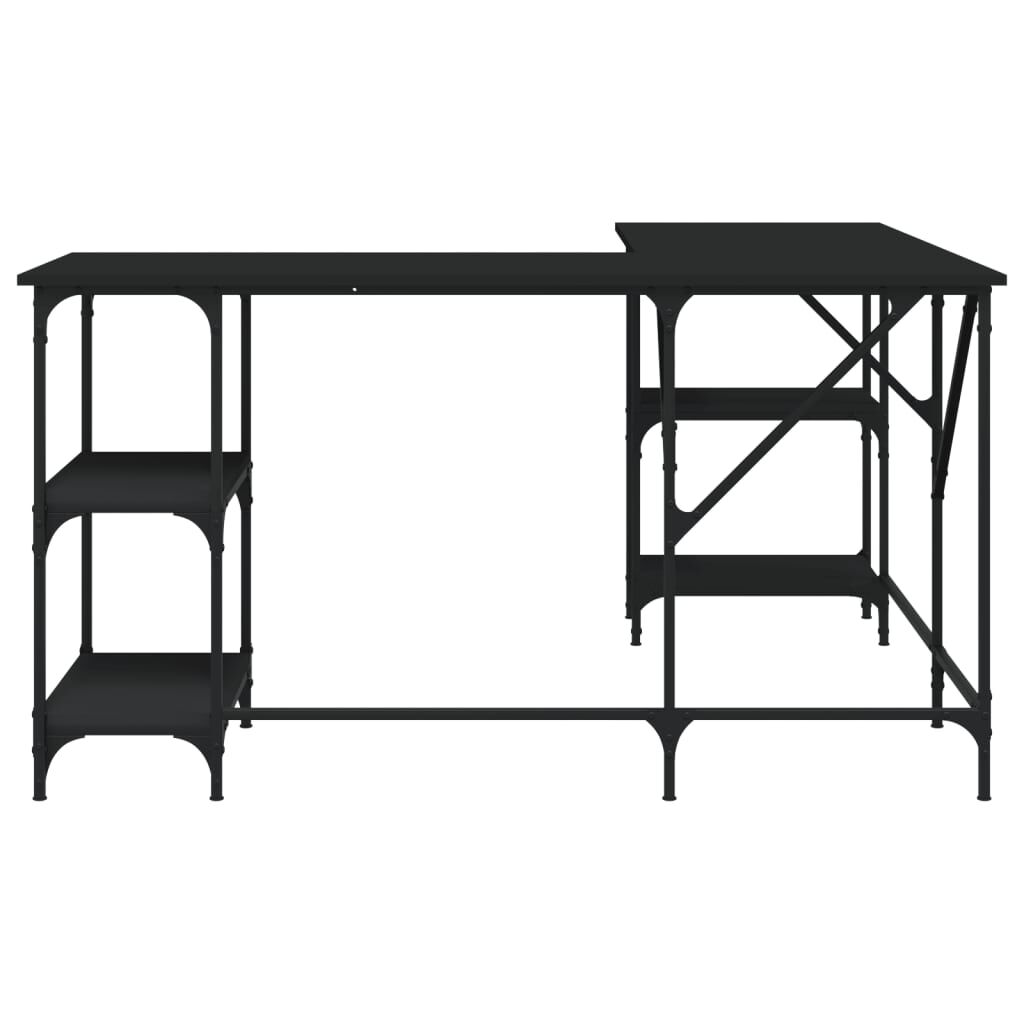 vidaXL Desk Black 139x139x75 cm Engineered Wood