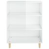 vidaXL Sideboard High Gloss White 69.5x32.5x90 cm Engineered Wood