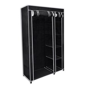 vidaXL Folding Wardrobe Black 110x45x175 cm