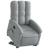 vidaXL Stand up Massage Recliner Chair Light Grey Fabric