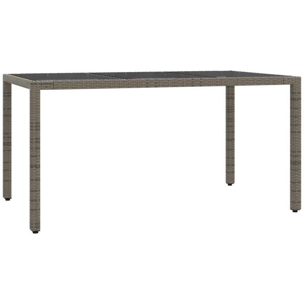 vidaXL 5 Piece Garden Dining Set with Cushions Grey Poly Rattan