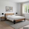 vidaXL Bed Frame without Mattress Solid Acacia Wood Steel 193x203 cm