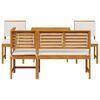 vidaXL Garden Bistro Set 4 pcs Brown Solid Acacia Wood