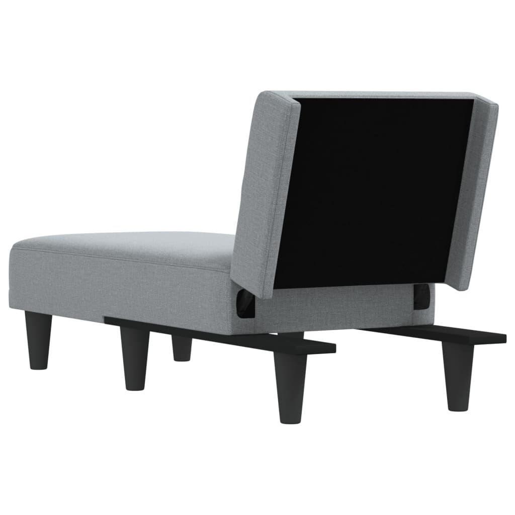 vidaXL Chaise Longue Light Grey Fabric