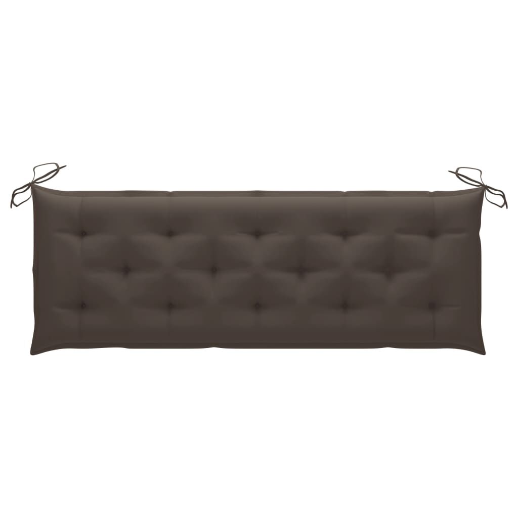 vidaXL 3-Seater Garden Bench with Cushion 150 cm Solid Eucalyptus Wood