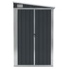 vidaXL Wall-mounted Garden Shed Anthracite 118x194x178 cm Steel