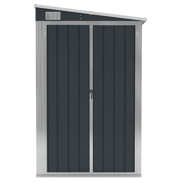 vidaXL Wall-mounted Garden Shed Anthracite 118x194x178 cm Steel