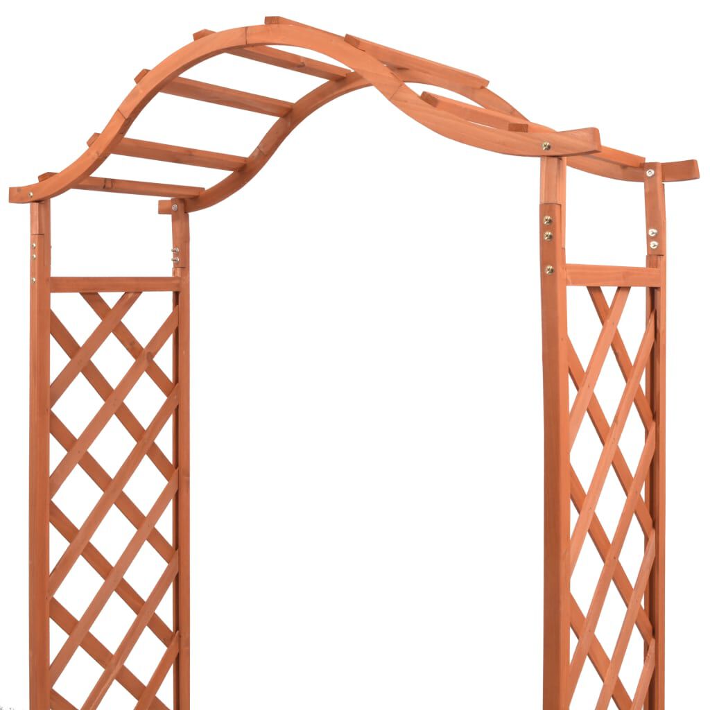 vidaXL Trellis Rose Arch with Planters 180x40x205 cm