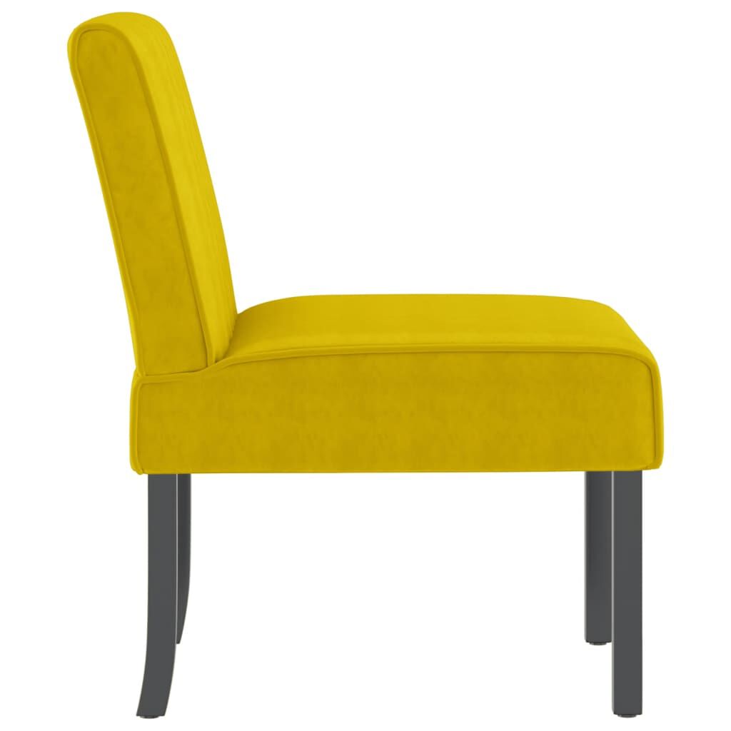 vidaXL Slipper Chair Yellow Velvet
