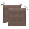 vidaXL Garden Chairs with Tea Table and Cushions Solid Acacia Wood