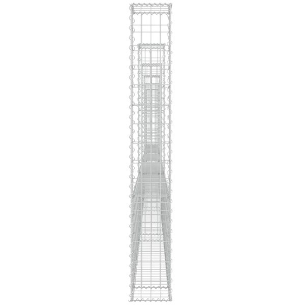 vidaXL U-shape Gabion Basket with 6 Posts Iron 620x20x150 cm