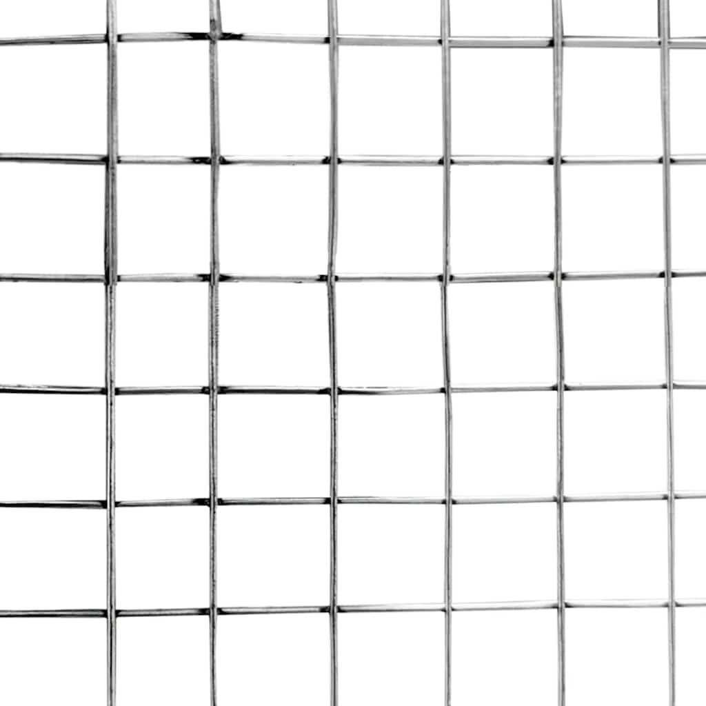 vidaXL Bird Cage with Door Silver Galvanised Steel