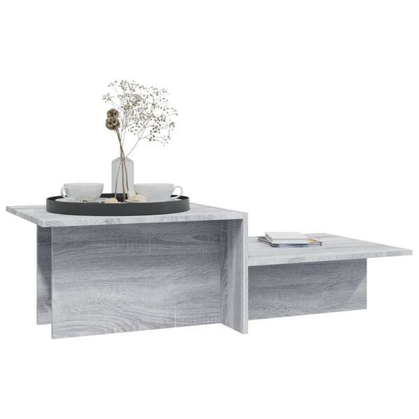 vidaXL Coffee Table Grey Sonoma 111.5x50x33 cm Engineered Wood