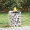 vidaXL Gabion Fire Pit &Oslash; 50 cm Galvanised Iron